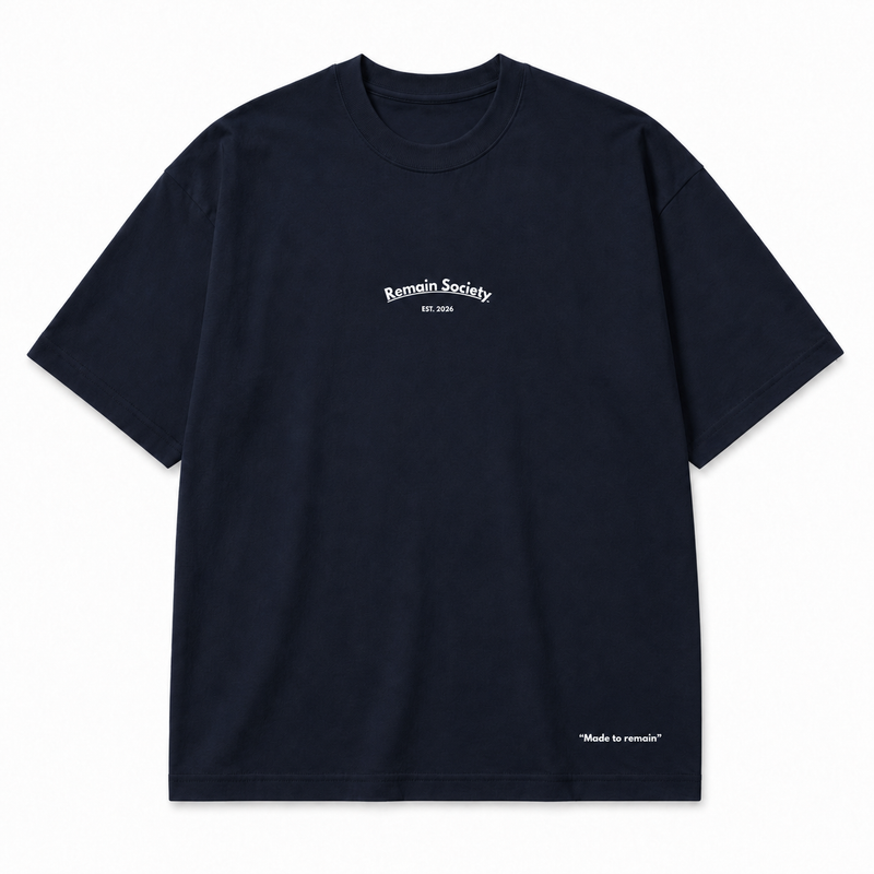 Camiseta Azul Marino “Chase Rack$ Not Love”, frente